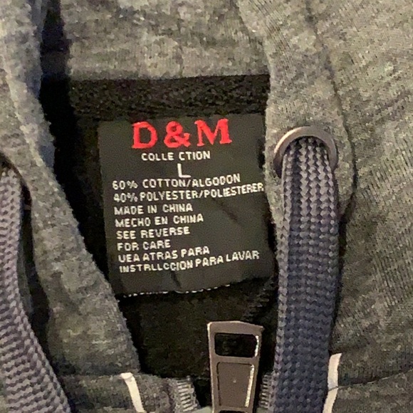 D&M Gray/Blue/White Hoodie Jacket - Picture 3 of 6